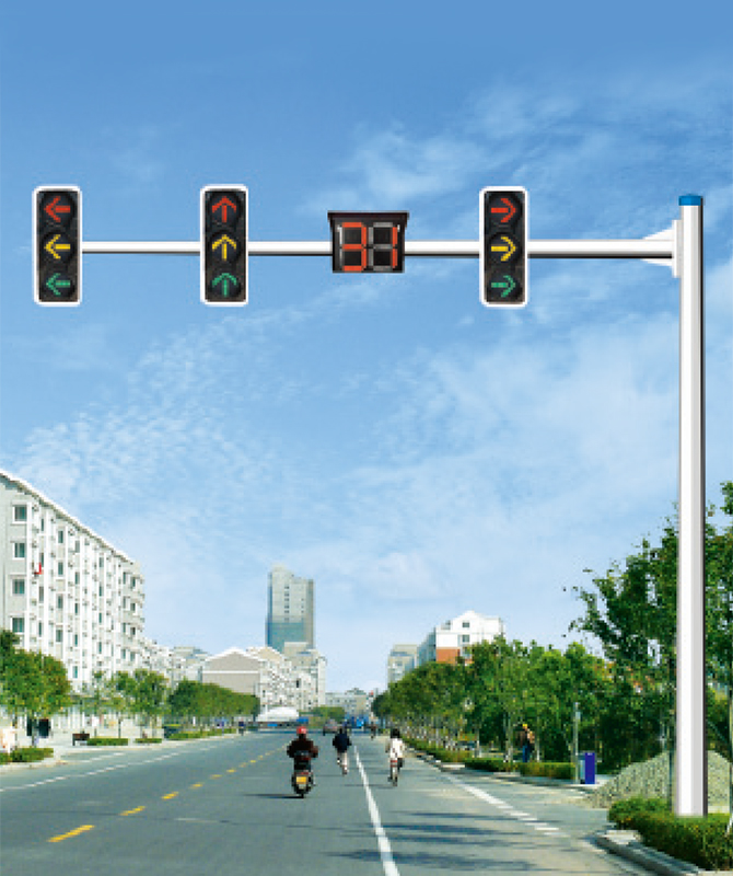 Osmerokutni konzolni signalni stup Signalni svjetlosni stup